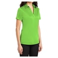 thumbnail image 4 of Womens Silk Touch Polyester Performance Polo Lime 3X-Large, 4 of 6