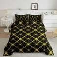 thumbnail image 1 of Erosebridal Neon Geometric Bedding Queen Comforter Set, Yellow Abstract Down Comforter, Futuristic Honeycomb Decor, Reversible, 1 of 8