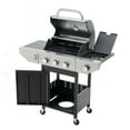 thumbnail image 2 of Youmumeub 3-Burner Propane Gas Grill with Side Burner, 37,000 BTU, Stainless Steel Barbecue Grill for Outdoor Cooking, Patio, Black and Silver, 2 of 26