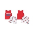 thumbnail image 3 of Elippeo Baby Boy Independence Day 2 Piece Set 6 12 18 24 Months 3 Years Letter Print Tank Tops Elastic Waist Star Print Shorts Infant Toddler 4th of July Outfits, 3 of 10