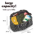 thumbnail image 2 of Fit & Fresh All The Things Weekender Bag for Women, Large Tote Bag For Women, Travel Bag For Women, Overnight Bag, Beach Bag, Extra Large Tote Bag With Compartments, Black and White Dot, 2 of 7