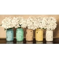 thumbnail image 2 of Thomlinson, Jenny 14x9 White Modern Wood Framed Museum Art Print Titled - Hydrangeas in Mason Jars, 2 of 4