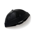 thumbnail image 5 of Hsqqdc Men PU Leather Brimless Hat Retro Rolled Cuff Docker Cap Worker Sailor Adjustable, 5 of 7