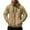 Khaki, variant on Fnooota Mens Zip up Hoodies, Sports Casual Fall Drawstring Sweatshirts with Pockets Khaki Size S-3XL