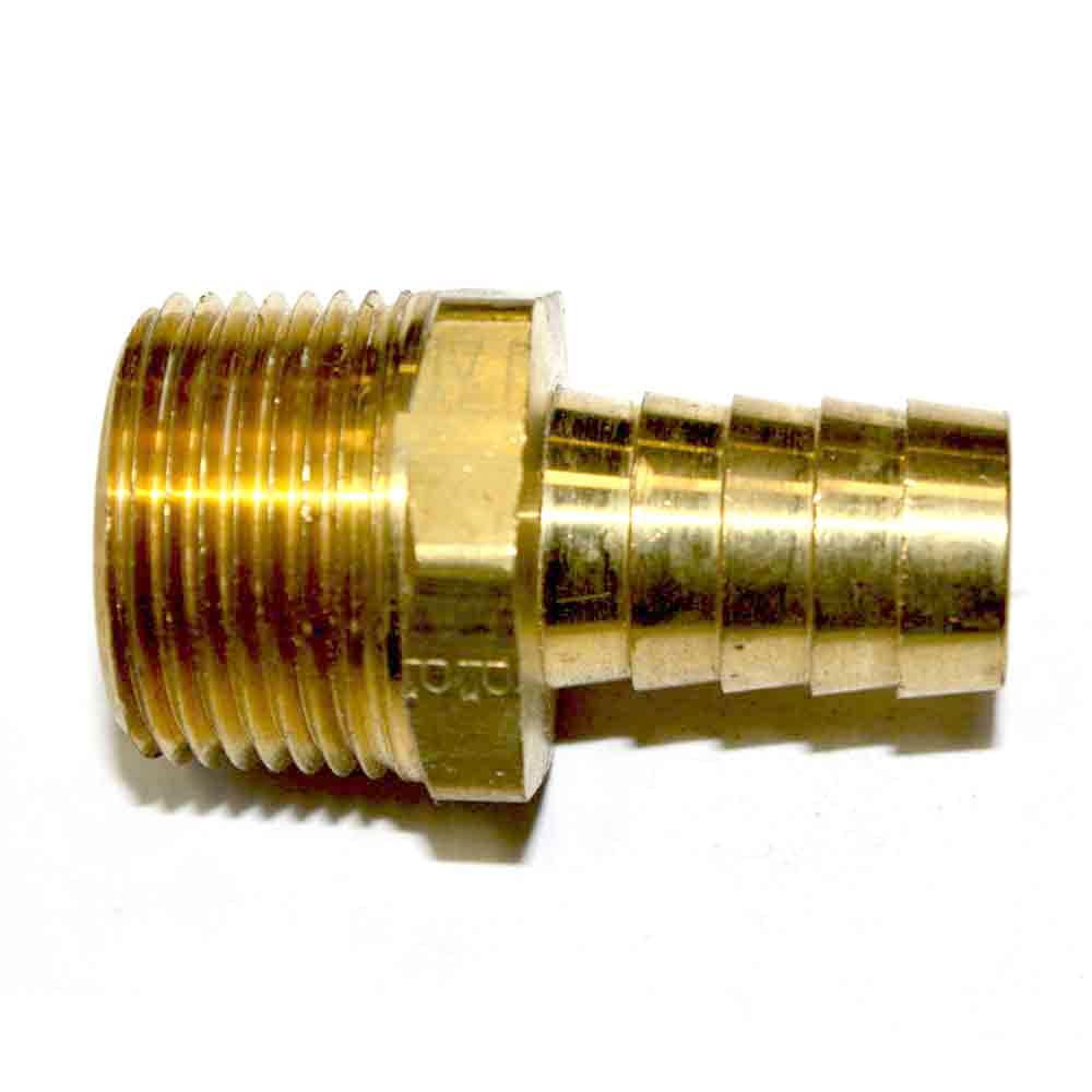 3/8 Hose ID Barb 1/4 NPT Male Straight Fitting Hose End Brass Air Water Oil Gas 