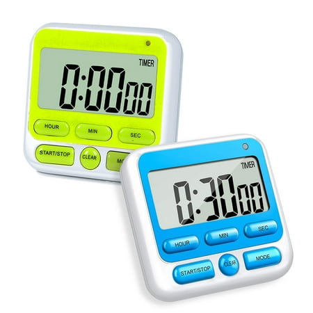 

2PACK Timers Classroom Timer for Kids Kitchen Timer for Cooking Egg Timer Magnetic Digital Clock Timer for Teacher Study Exercise Oven Cook Baking Desk