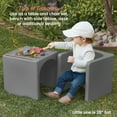 thumbnail image 4 of ECR4Kids Tri-Me Table and Cube Chair Set, Dark Grey, 3-Piece, 4 of 9