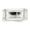 thumbnail image 5 of Sterling Silver 9.5mm Flat with Rope Edge Size 10 Band, 5 of 6