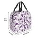 thumbnail image 3 of Easygdp Violets Flowers Bolsa Térmica Premium - Tela Oxford Impermeable, Gran Capacidad, Bolsillo Frontal, Unisex para Trabajo, Escuela, Actividades al Aire Libre y Picnics, 3 of 8