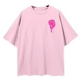 thumbnail image 6 of Bibifish Womens Tee Tops Cute Graphic Daily Printed Summer Soft Oversized T Shirts Crew Neck Short Sleeve Daily Outdoor Stylish Tees, 6 of 7