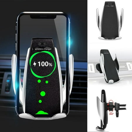 10W Qi Fast Wireless Car Charger Mount, Auto-Clamping Adjustable Infrared Sensor Charging Pad Phone Holder for Samsung Galaxy Note 9/8/ S9/ S8,iPhone Xs Max/XR/X 8/8
