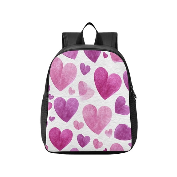 Toddler Backpack Hand-painted Love Print Waterproof Lightweight Backpack Casual Mini Daypack for Daycare & Travel