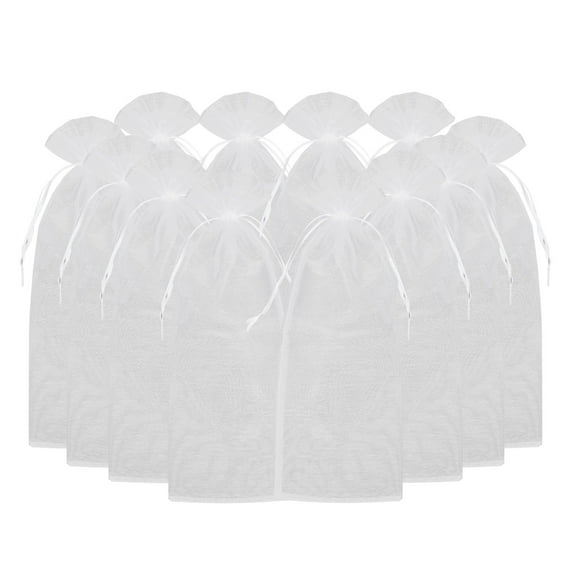 TABLZONE Elegant White Cloth Wine Bottle Bag for Storage and Transport, Reusable, Easy to Clean, Wine Carrier