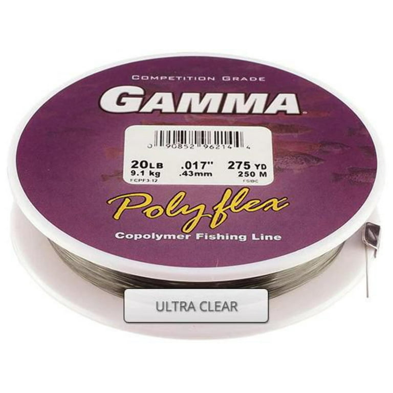 GAMMA Copolymer Fishing Line Filler Spool, 20lb, 275yds, Clear