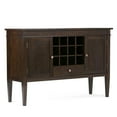 thumbnail image 1 of Simpli Home Carlton Wood 54" Transitional Sideboard Buffet Credenza and Wine Rack in Brown, 1 of 5