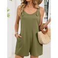 thumbnail image 6 of Women's Sleeveless V Neck Adjustable Strap Romper with Pockets Casual Summer, 6 of 8