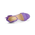 thumbnail image 4 of BLISSFUL STEP Women's Block Heels Zipper Buckle Ankle Strap Sandals Purple 10, 4 of 7