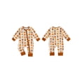 thumbnail image 2 of Cjfdfy Newborn Baby Boy Girl Halloween Outfit Romper Casual Scarecrow Pumpkin Print Zip Front Crew Neck Long Sleeve Jumpsuit For Fall Halloween Pumpkin Fall Winter Outfit, 2 of 9