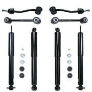 Detroit Axle - Front 8pc Shock Absorbers Kit for 1997-2006 Jeep Wrangler, 4 Shock Absorbers 4 Sway Bars 1997 1998 1999 2000 2001 2002 2003 2004 2005 2006 Replacement