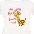 thumbnail image 4 of Inktastic My Grandpa Loves me- cute giraffe Boys or Girls Long Sleeve Baby Bodysuit, 4 of 5