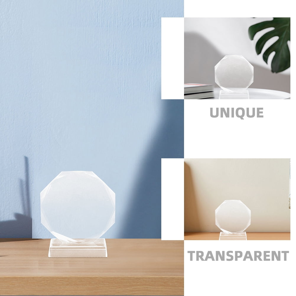 HEMOTON Crystal Award Trophy and Crystal Trophy with Crystal and Crystal Prize Plaques for Sports Competitions Celebrations Party