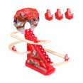 thumbnail image 1 of Juguete eléctrico de Papá para subir escaleras con luz y música, ideal para interiores, como recuerdo de fiesta, decoración del hogar para niños, con 6 figuras de Papá Noel, 1 of 10