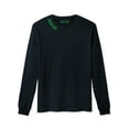 thumbnail image 2 of Daxton Premium Colorado Men Long Sleeves T Shirt Ultra Soft Medium Weight Cotton, Black Tee Green Letters Small, 2 of 3