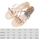 thumbnail image 2 of Zapatos de gelatina con tachuelas Sandalias de tanga con zapatos de ducha con lazo Diapositivas de moda para mujer, 2 of 9