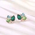thumbnail image 2 of Rhinestone Stud Earrings Small Fancy Crystal Cluster Earrings For Women Brides Dainty Marqu Stud Earrings For Wedding Party Prom Jewelry Gift[Z999], 2 of 2