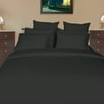 thumbnail image 2 of Just Linen 400 TC 100% Egyptian Quality Cotton Sateen, Solid Color, Twin Size 3 Piece Sheet Set with Deep Pocketed Fitted Sheet, 2 of 3