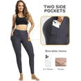 thumbnail image 3 of Fleece Lined Leggings Women with Pockets - Winter Warm Thermal Thick Tights High Waisted Yoga Pants, 3 of 7