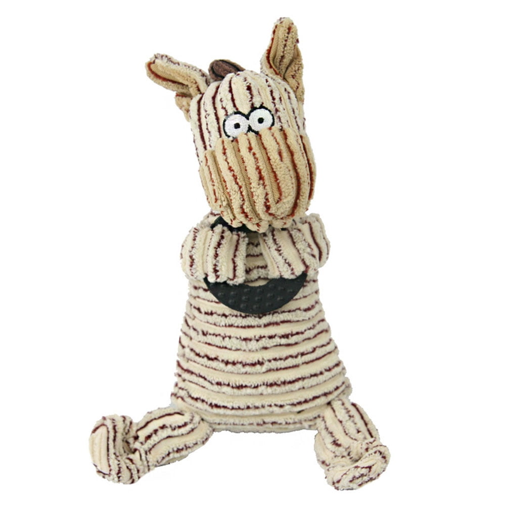 Kepooman Dog Chew Toy for Teething Chewing and Playtime, No Stuffing Plush Animal Dog Squeaky Toy, Single, Donkey Kepooman Dog Chew Toy for Teething Chewing and Playtime, No Stuffing Plush Animal Dog Squeaky Toy, Single, Donkey