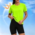 thumbnail image 2 of Kezqiaxn Womens Shirts Sports Short Sleeve Crew Neck Dressy Summer Tops Blouses for Women Dressy Casual Plus Size Fashion, 2 of 9