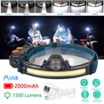 thumbnail image 1 of COB LED Headlamp Headlight Torch 6 Light Models Buit-in Battery Cycling Light - Zoomable  Adjustable Angle  USB Rechargeable, 1 of 12