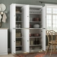 thumbnail image 5 of Palace Imports 100% Solid Wood Kitchen Pantry Storage Cabinet with Doors and Adjustable Shelves, 6-Door, White, 5 of 8