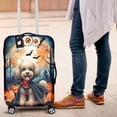 thumbnail image 4 of Happy Halloween Vampire Poodle BOO with Pumpkins Fun and Spooky Travel Luggage Cover Poodles Dog Lover Gifts Idea Suitcase Dust Protective Decor - 00018, 4 of 5