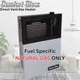 thumbnail image 2 of Comfort Glow 8,000 BTU Direct-Vent Natural Gas Wall Heater with Vent Kit, Matchless Piezo Ignition with Adjustable Heat Control, 250 Sq. Ft, DVN08, 2 of 6