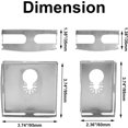 thumbnail image 3 of HUGFEGWE 2 Pcs Stainless Steel Square Slot Cutter, Drywall Oscillating Tool Outlet Box Cutter, Electrical Box Drywall Outlet Cutout Tool, One Step in Place Oscillating Square Blade for CA919-79944, 3 of 7