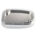 thumbnail image 3 of NS Right Motorcycle Brake Fluid Reservoirs Cap, Chrome Brake Reservoir Fluid Cover Aluminum for Harley Davison Touring 2008-2013, VRSC 2006-2013, Trike 2009-2013, Road King FLHR 2008-2013, 3 of 5