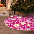thumbnail image 5 of Rateoe Vintage Flowers Pattern Christmas Tree Skirt with Ties , Christmas Tree Decorations, Farmhouse Christmas Decor Xmas Holiday Decorations-36", 5 of 6