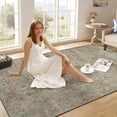 thumbnail image 6 of 5x7 Washable Area Rug Non-Slip Low Profile Vintage Distressed Oriental Rug for Living Room, Bedroom, Dining Room, Office, 6 of 13