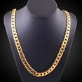 thumbnail image 4 of Pure Gold Color Men‘s Cuban Chain Necklace Jewelry Plated 24k Gold 10mm Heavry Link Chain Necklace for Men 55/60/65/70CM Long SIHAO, 4 of 6