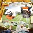 thumbnail image 4 of 20,000mAh Portable Camping Fan with LED Lantern, Rechargeable Battery Operated Outdoor Fan, 4 Speeds, 270° Rotation, Power Bank Function for Tent, Hiking, Fishing, Emergency, Sports & Game Day, Orang, 4 of 8