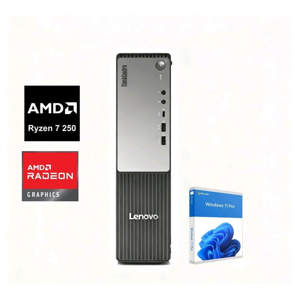 Lenovo ThinkCentre neo 55s Gen 6 13G0000NUS Desktop Computer,AMD Ryzen 7 250, 64 GB DDR5 2 TB SSD , Small Form Factor , Black, Windows 11 Pro