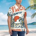 thumbnail image 3 of Balery Cowboy Rising Horse Camisas hawaianas de manga corta para hombre, camisas playeras de corte holgado, camisas de vacaciones con botones,3X-Large, 3 of 7