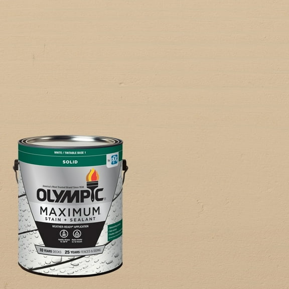 Olympic Maximum 1 GallonSC-1062 Pink Sand Solid Color Exterior Stain and Sealer in One