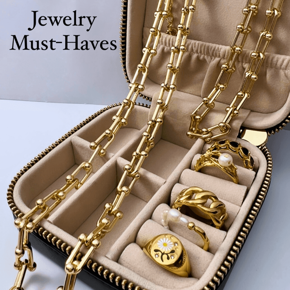 18K Gold Chain Necklace for Women, Best Trending Trendy Gold Chain Necklace Gift for Women, Lady, Mother, Wife, Mason & Madison Co.