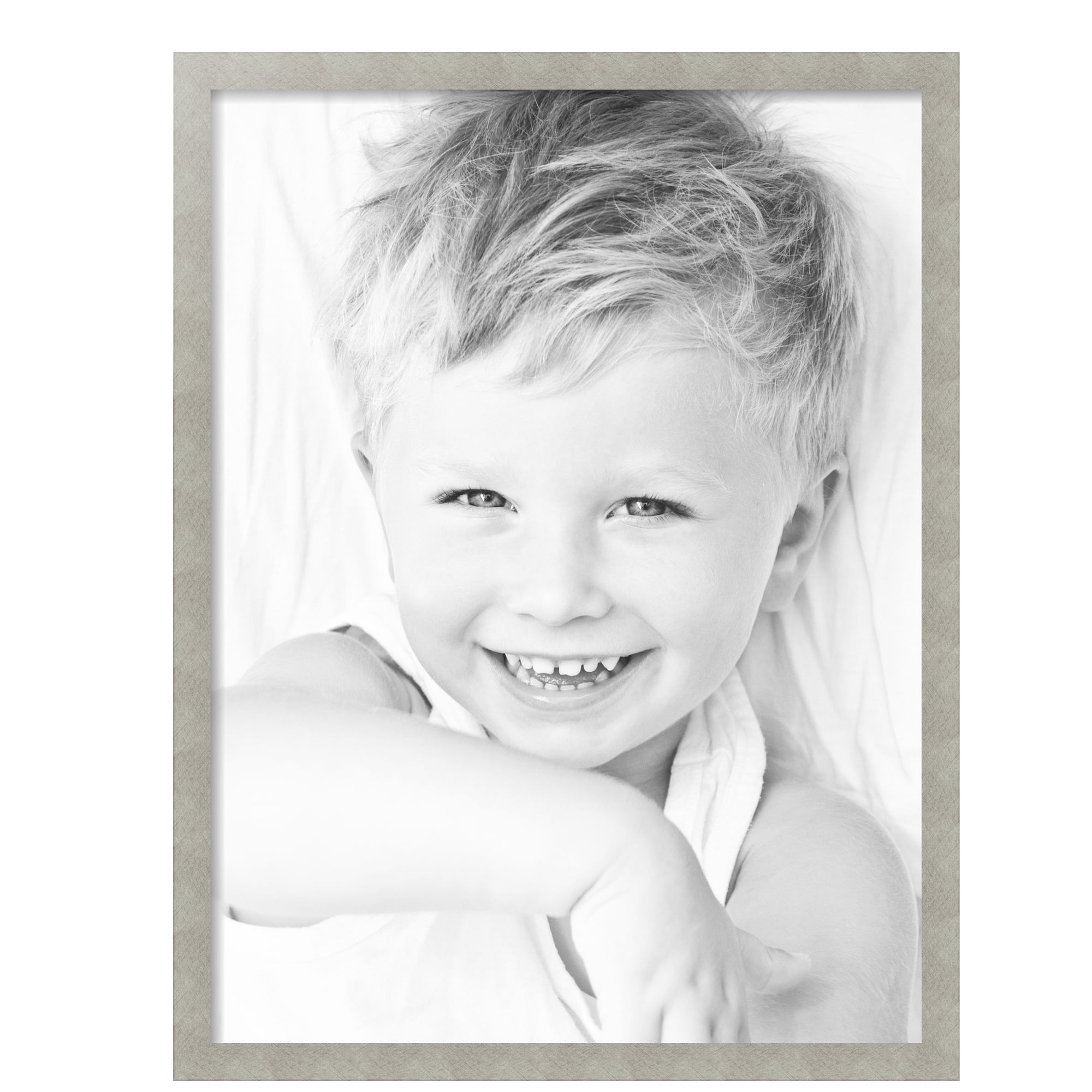 ArtToFrames 24" x 32" Classic Silver Picture Frame, 24x32 inch Gray MDF Poster Frame (WOM-4499), 2 Pack
