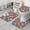 Multicolor Ethnic Mandala-1, variant on Purple Floral and Petal Pattern Bathroom Rugs Sets 3 Piece,Toilet Cover Set,Absorbent Non Slip Bathroom Mats Sets with U-Shaped Contour Rug Toilet Rug Set