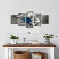 thumbnail image 2 of Elephant Stock Butterfly Pop Wall Art - Horizontal Multi Panel Canvas - Living Room Wall Decor - Animal Multi Panel - Gray And Blue Decor - 29" x 12", 2 of 4